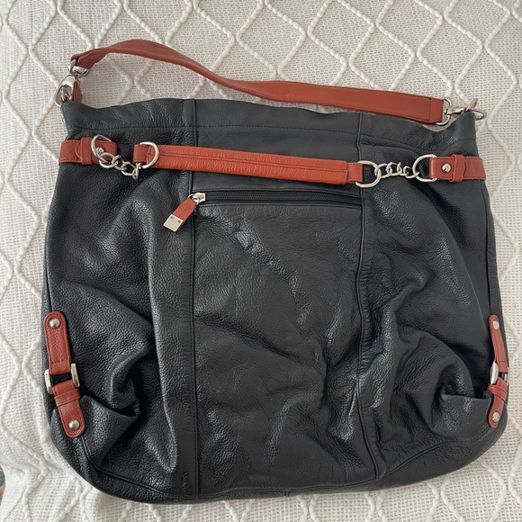 Black and Brown Leather Handbag - Picture 2 of 3